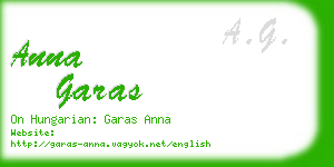 anna garas business card